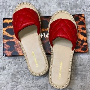 Red espadrille sandal